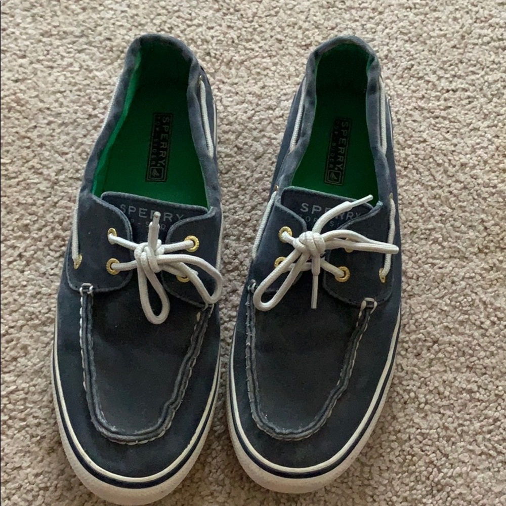 Navel blue sperry dress shoes